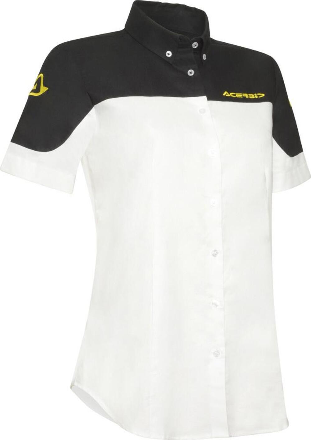 Camicia manica corta Acerbis Team Bianco Nero