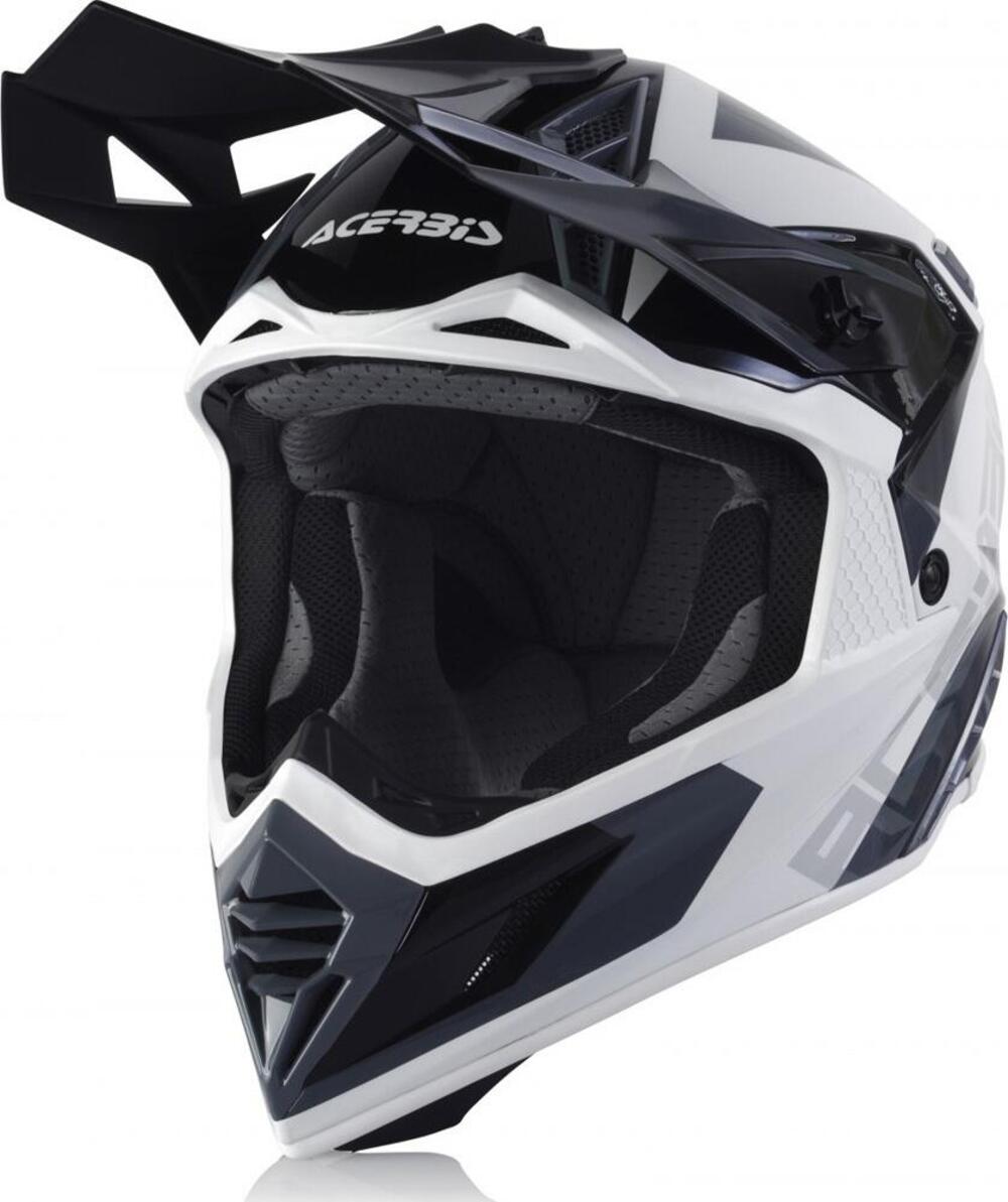 Casco cross Acerbis X-TRACK VTR in fibra Bianco Ne