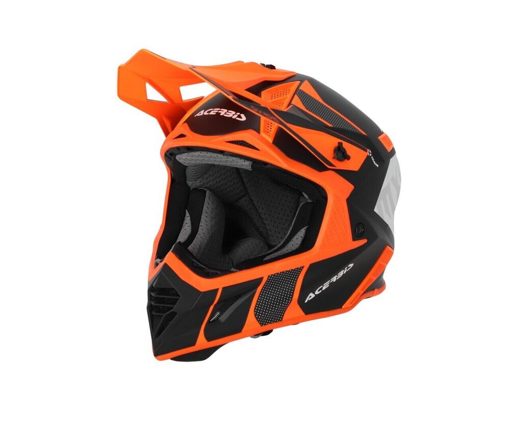 Casco cross Acerbis X-Track 2206 in fibra Arancio