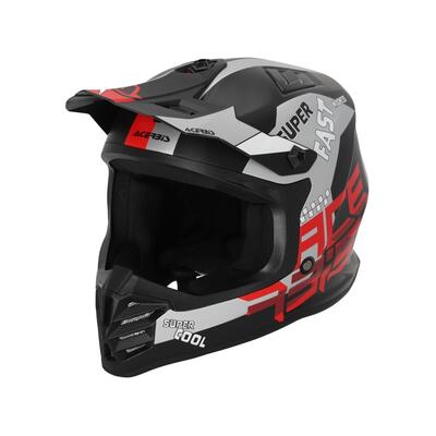 Casco cross bambino PROFILE JUNIOR Nero Rosso Acerbis
