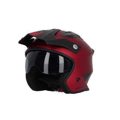 Casco Jet Acerbis Aria Metallic Rosso