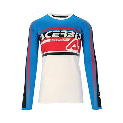 Maglia Cross Acerbis Mx Linear Lugo Bianco Blu