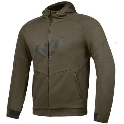 Felpa moto estiva Ixon TOUCHDOWN Verde kaki Nero