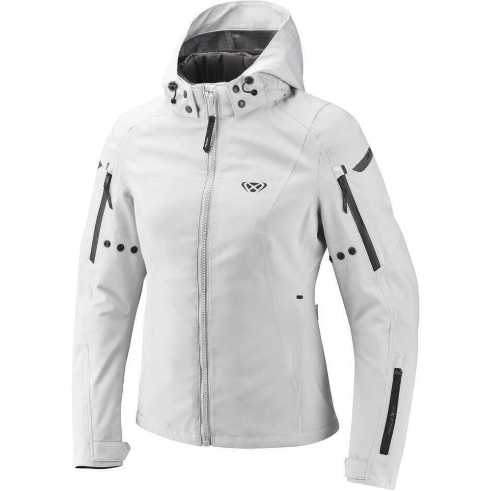 Giacca Moto Donna Ixon Burning Lady Grigio Chiaro