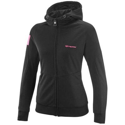 Felpa moto donna Ixon Touchdown Air Lady Nero Rosa