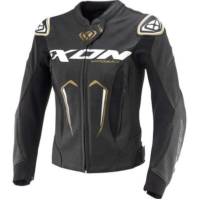 Giacca Moto Pelle Donna Ixon Vortex 3 Nero Bianco