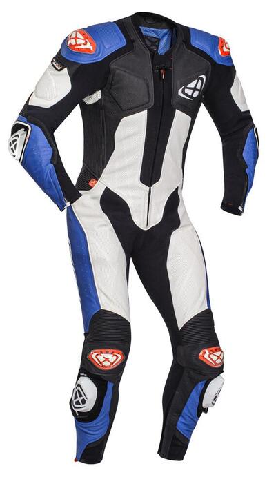 Tuta moto pelle intera Ixon VENDETTA EVO Nero Bian