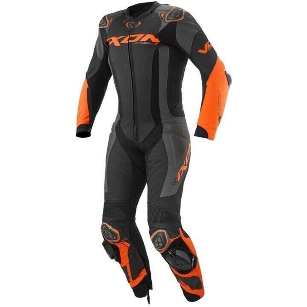 Tuta Moto Pelle Intera Ixon Vortex 3 Nero Antracit