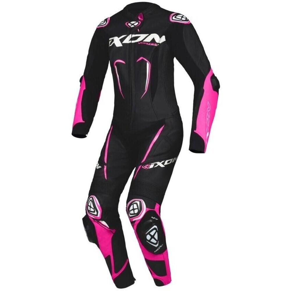 Tuta moto donna pelle Ixon Vortex 3 Lady Nero Rosa