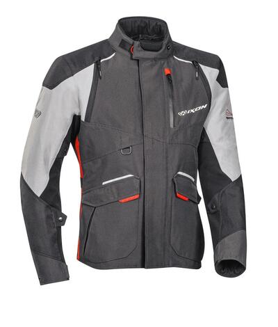 Giacca moto Ixon BALDER 3 strati Nero Grigio Rosso