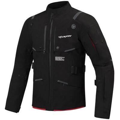 Giacca moto Ixon M-SKEID Nero Rosso Vivo