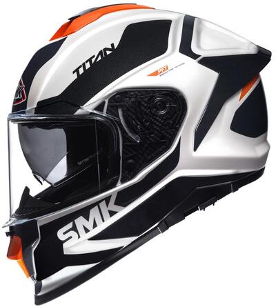 Casco integrale SMK TITAN AROK in fibra Bianco Ner 