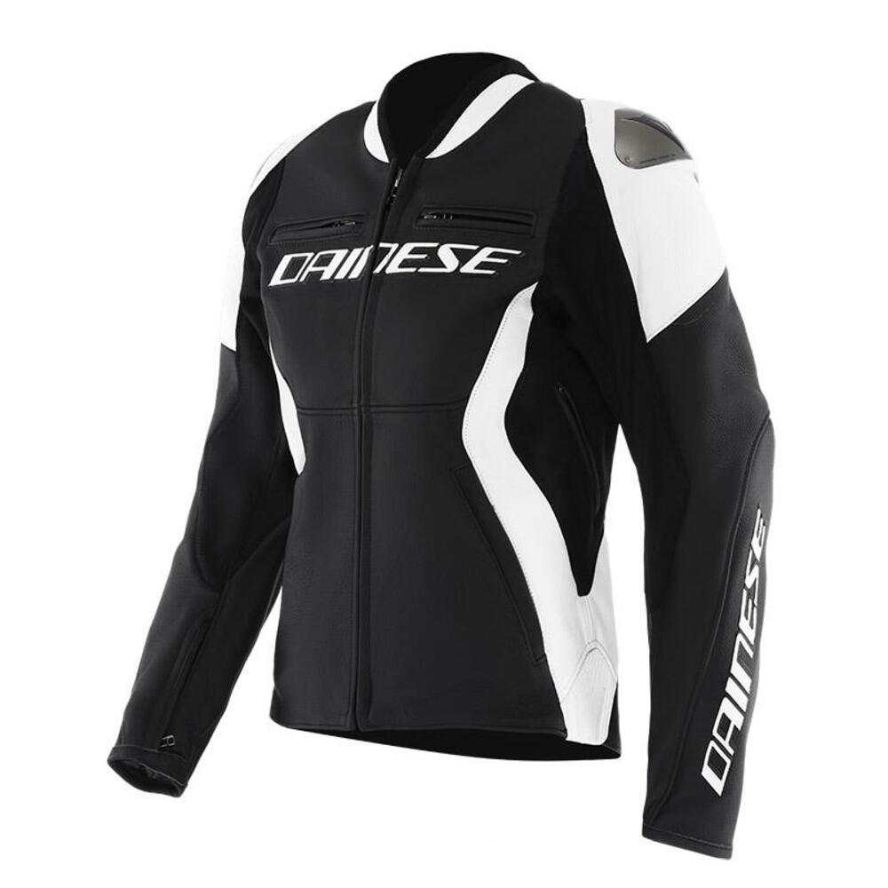 Giacca Moto Pelle Donna Dainese Racing 5 Bianco