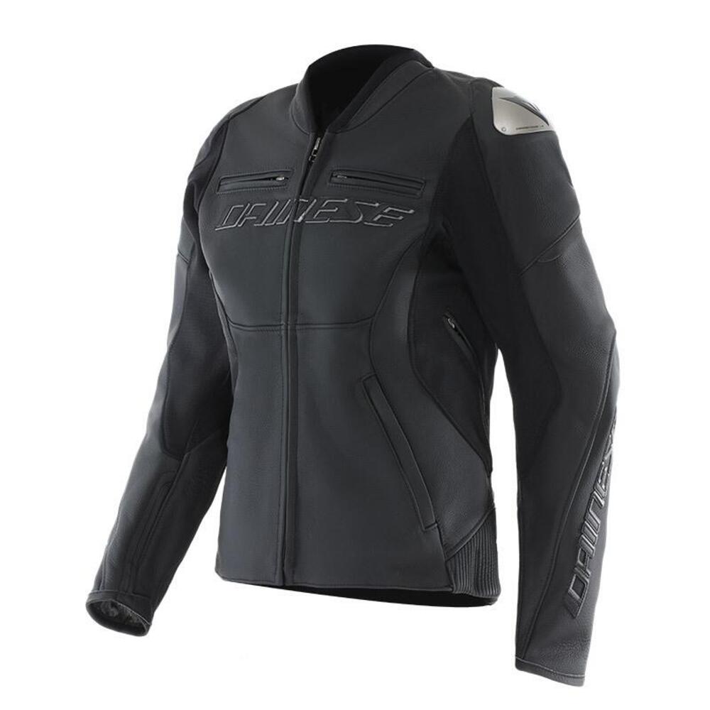 Giacca Moto Pelle Donna Dainese Racing 5 Nero