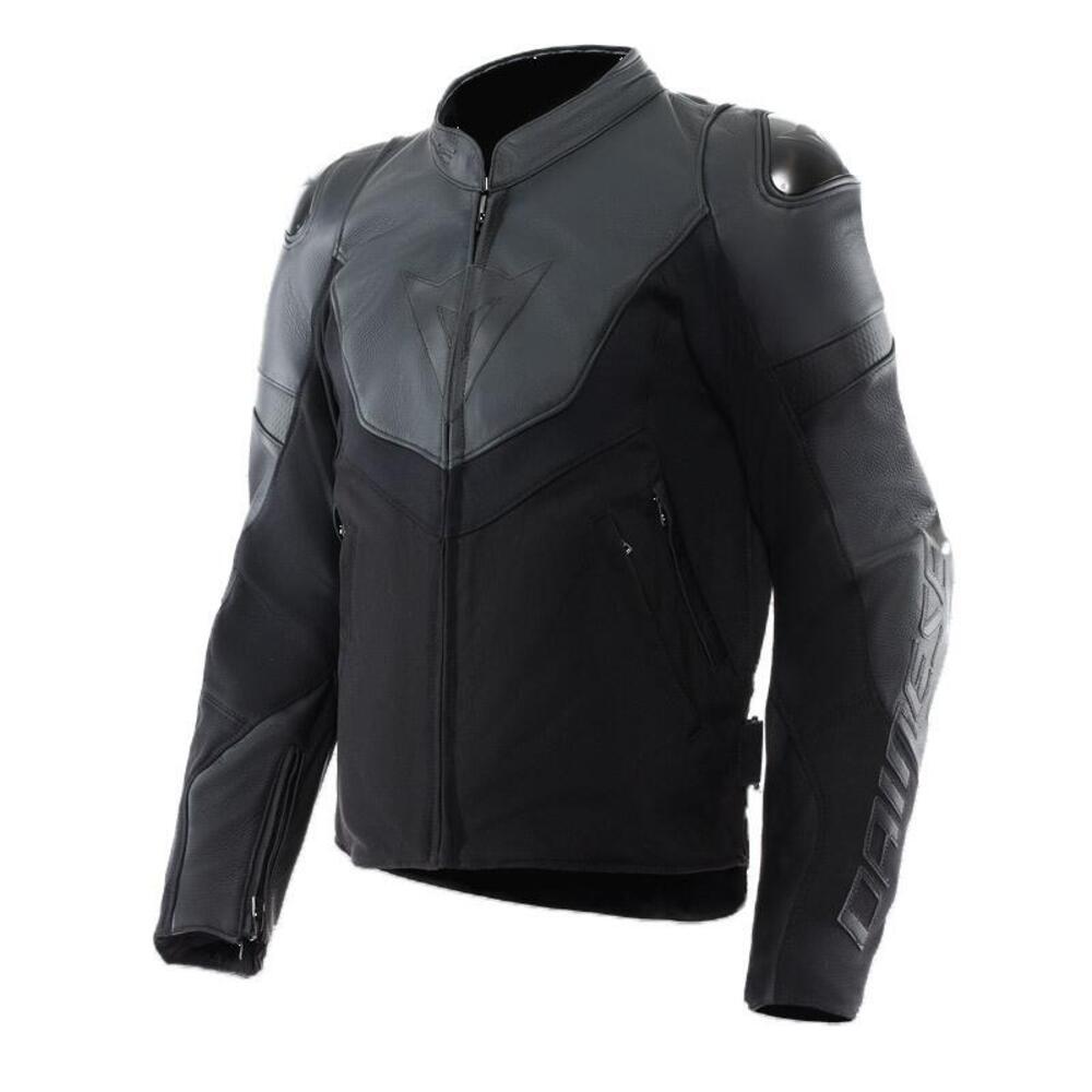 Giacca Moto Pelle Dainese Iperattiva Nero