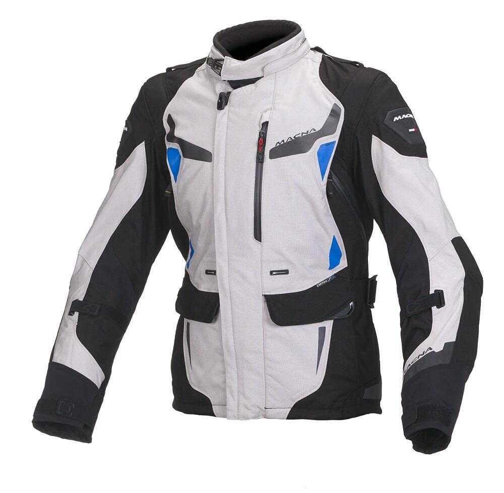 Giacca moto donna touring Macna Impact Pro WP grig