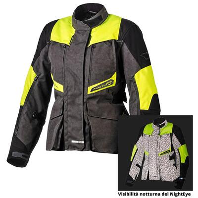 Giacca moto donna touring Macna Fusor WP Night Eye