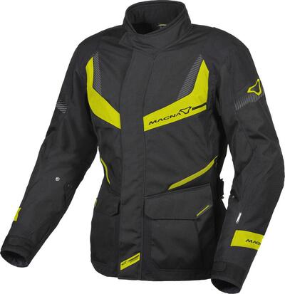 Giacca moto donna Macna Rancher AWS Nero Giallo Fl