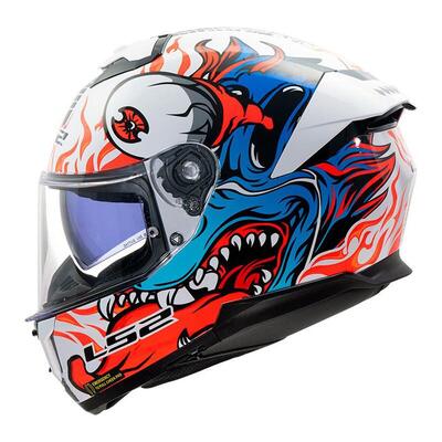 casco integrale LS2 FF808 Stream 2 bianco blu