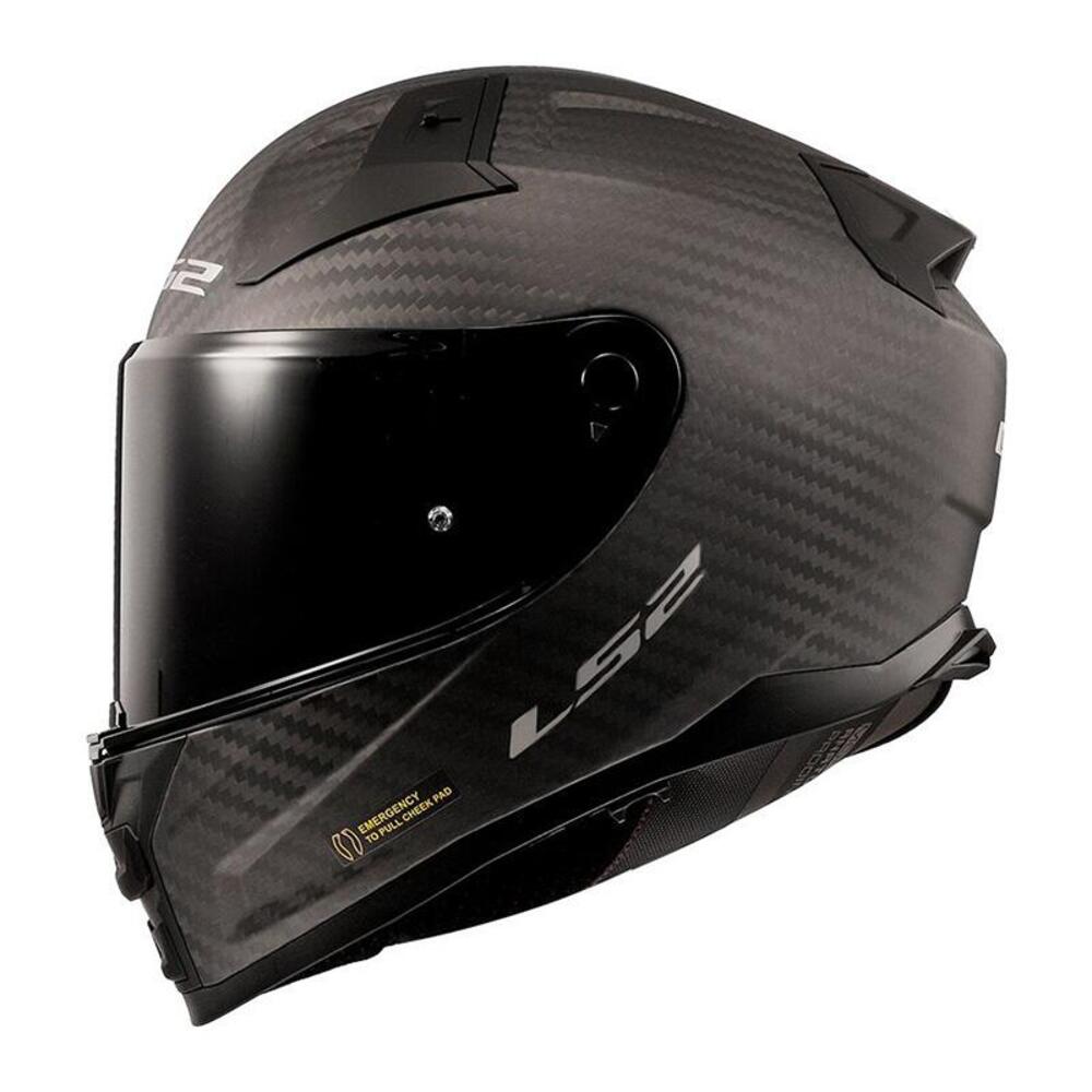 casco integrale LS2 Vector 2 in fibra nero opaco