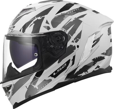 Casco Integrale LS2 FF818 Storm III Kaos Bianco Lu