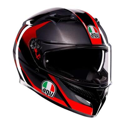 Casco integrale AGV K3 E2206 STRIGA Nero Grigio Ro