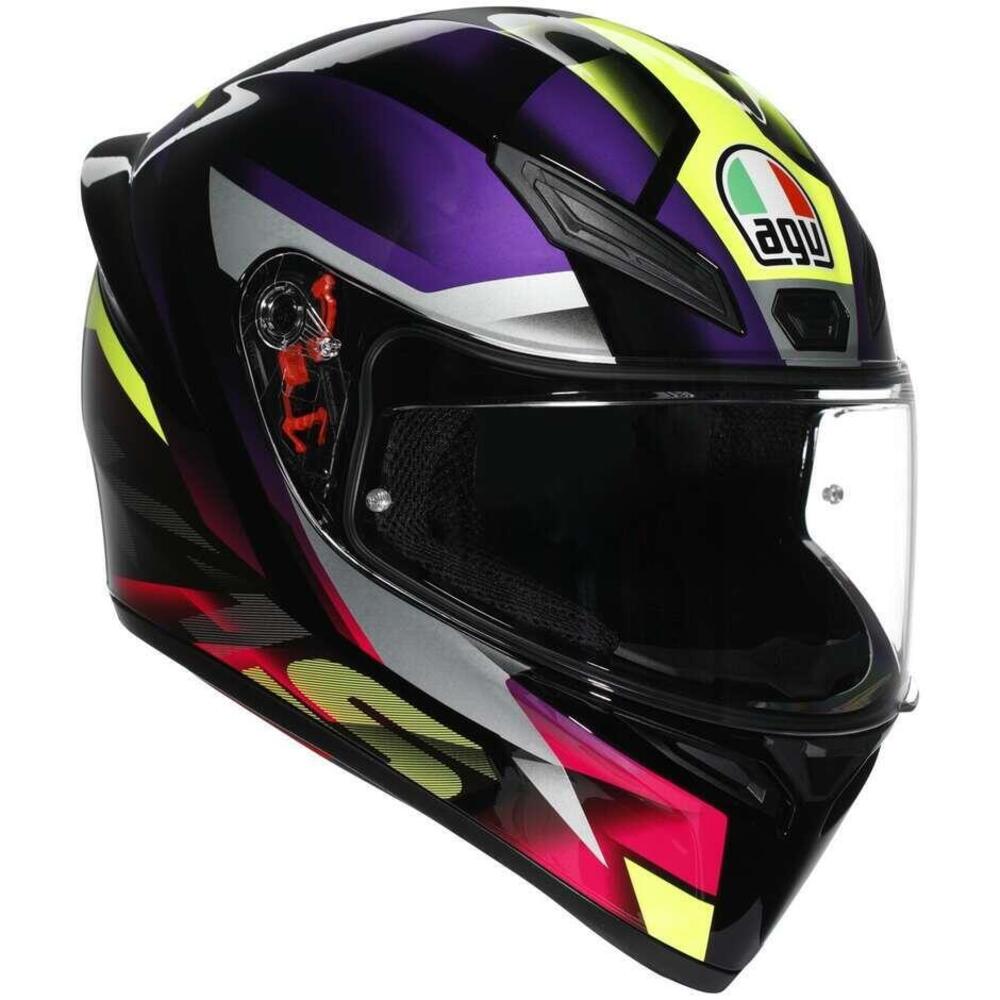 Casco Integrale AGV K1 S Fastlap Nero Viola Rosa