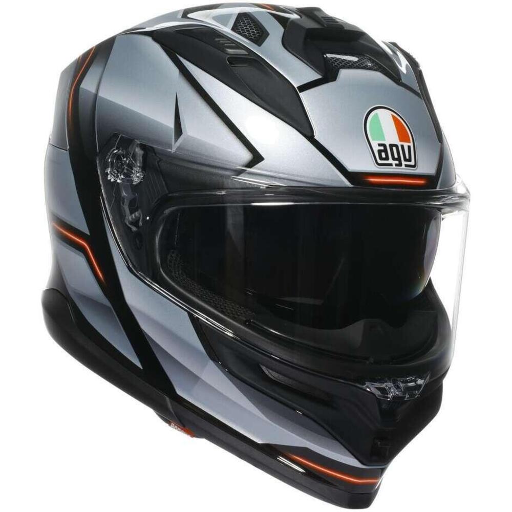 Casco Integrale AGV K7 Jaeger Nero Argento In Fibr