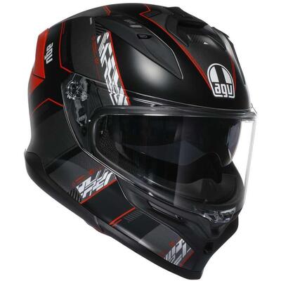 Casco Integrale AGV K7 Kyber Nero Rosso Opaco In F