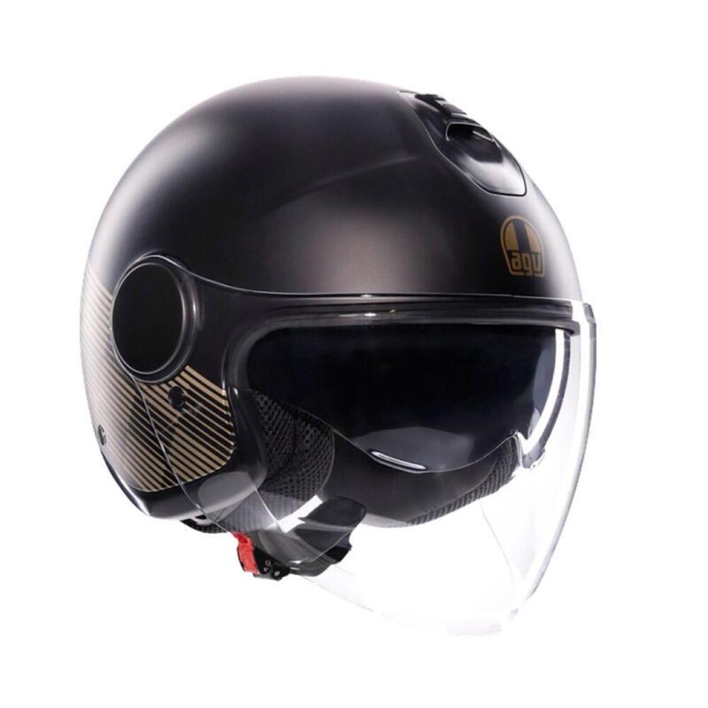 casco jet AGV Eteres Ponza nero bronzo
