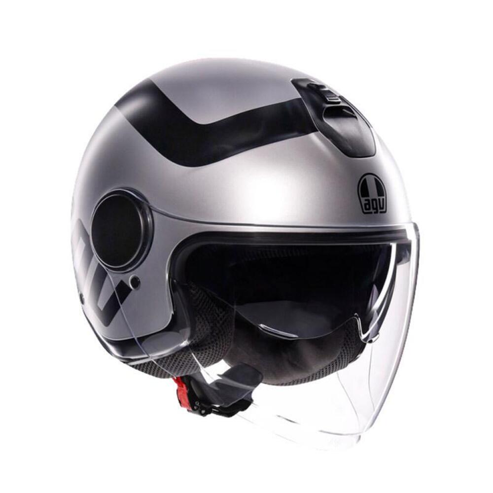 casco jet Agv Eteres grigio opaco nero