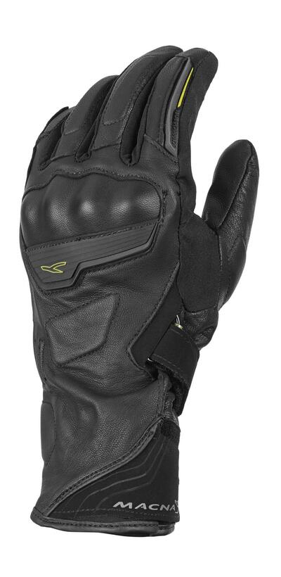 Guanti moto pelle estivi Macna Solid OutDry WP ner