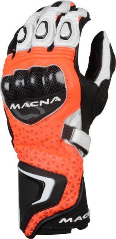 Guanti moto pelle estivi racing Macna Track R con