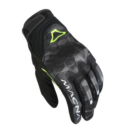 Guanti moto estivi Macna Recon Camo Grigio Giallo