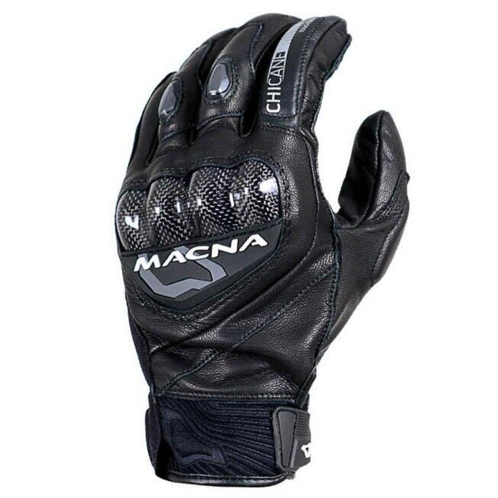 Guanti moto pelle estivi Macna Chicane Nero