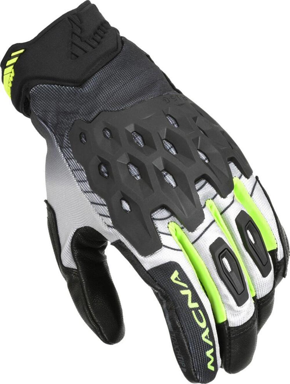 Guanti moto estivi Macna Tanami Nero Grigio Giallo
