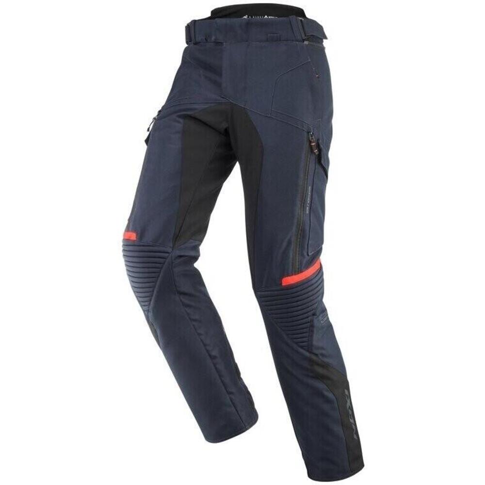 Pantaloni Moto Ixon Midgard PT Navy Rosso Vivo