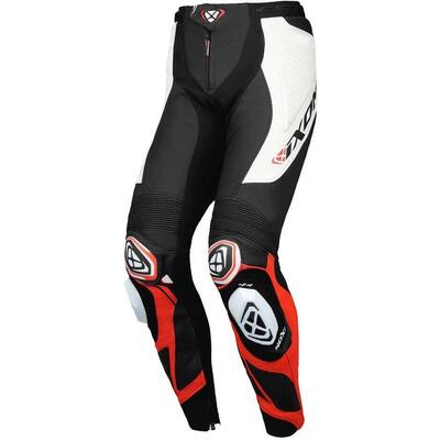 Pantalone moto pelle Ixon VORTEX 3 PT Nero Bianco