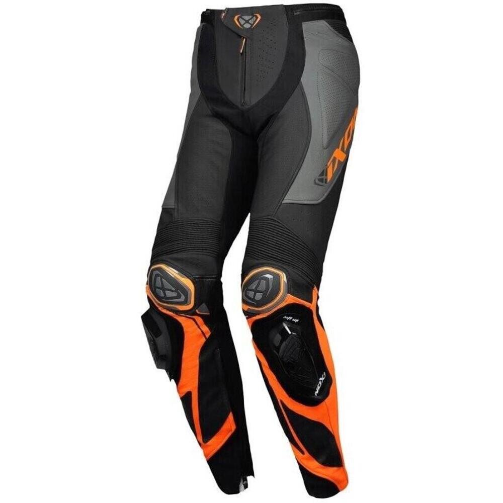 Pantalone moto pelle Ixon VORTEX 3 PT Nero Antraci