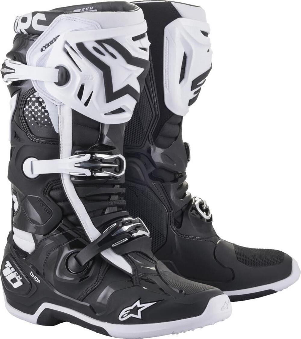 Stivali cross Alpinestars TECH 10 Nero Bianco