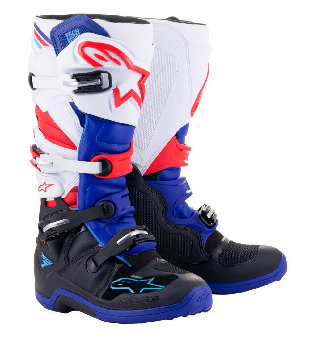 Stivali cross Alpinestars Tech 7 Nero Blu scuro Ro