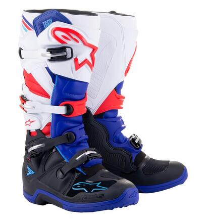 Stivali cross Alpinestars Tech 7 Nero Blu scuro Ro