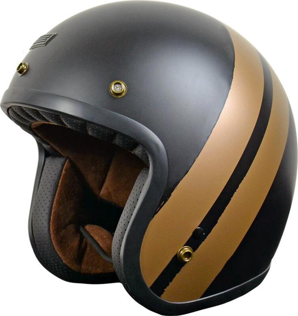 Casco jet Origine Primo Jack Bronzo Opaco Nero Ori 