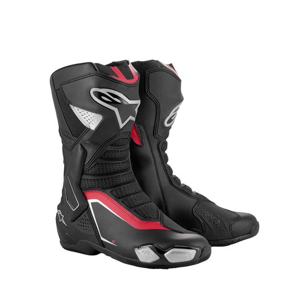 Stivali moto Alpinestars SMX-6 V3 argento rosso