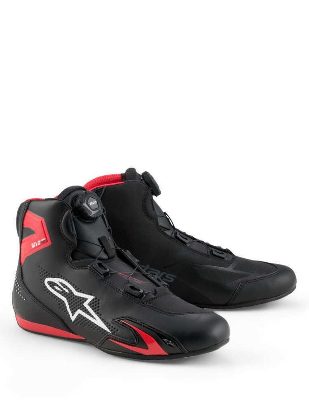 Scarpe Moto Alpinestars Celer Nero Rosso Brillante