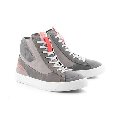 Scarpe Moto Alpinestars Stated Grigio Rosso Fluo