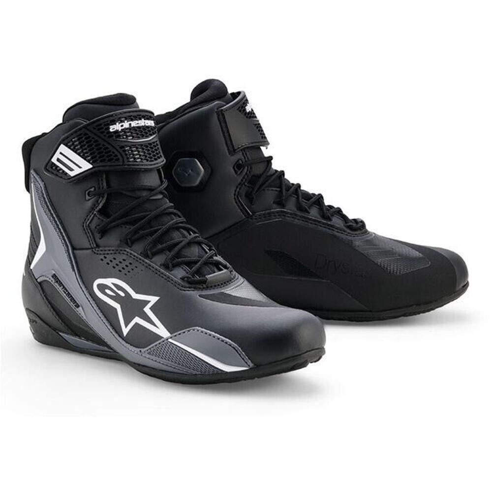 Scarpe Moto Alpinestars Faster 4 Drystar Nero Grig