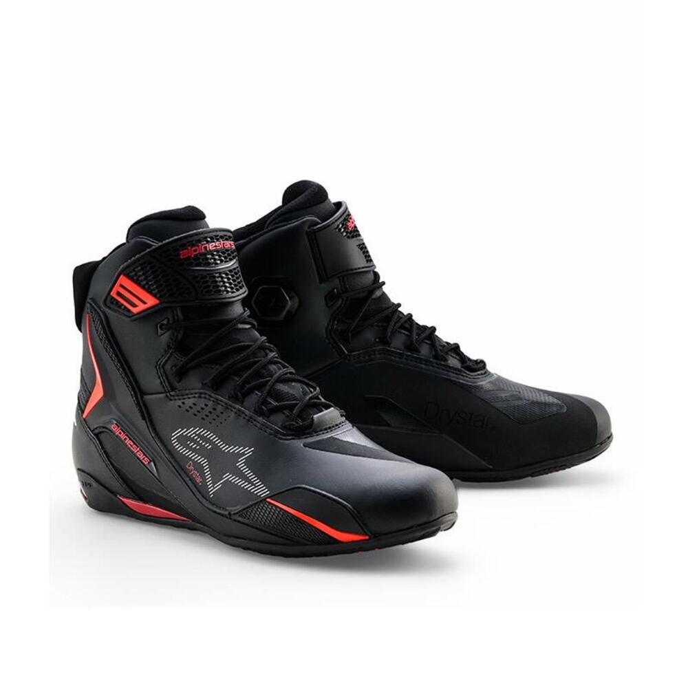 Scarpe Moto Alpinestars Faster 4 Drystar Rosso Flu