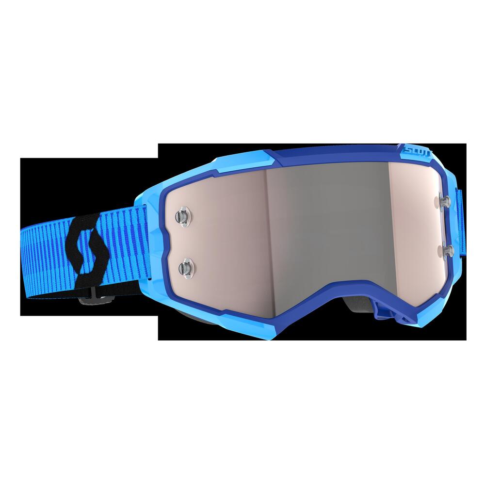 Occhiali cross Scott Fury Blu Nero lente argento c