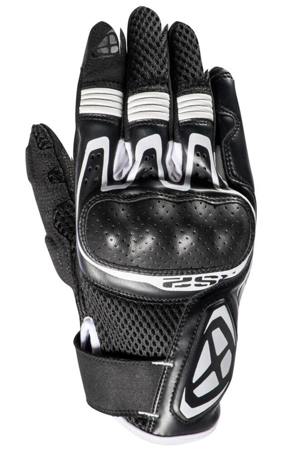 Guanti moto pelle e tessuto estivi Ixon RS2 Nero B